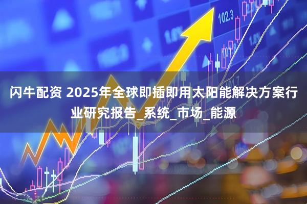 闪牛配资 2025年全球即插即用太阳能解决方案行业研究报告_系统_市场_能源