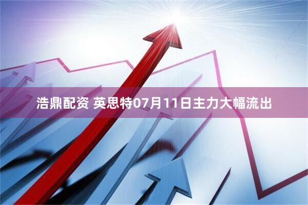 浩鼎配资 英思特07月11日主力大幅流出